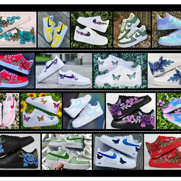 Nike Air Force 1 Custom Pastel Easter Shoes Green Blue Purple Yellow Pink White - Picture 9 of 15